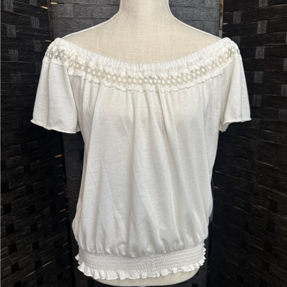 Chic Off-Shoulder White Blouse